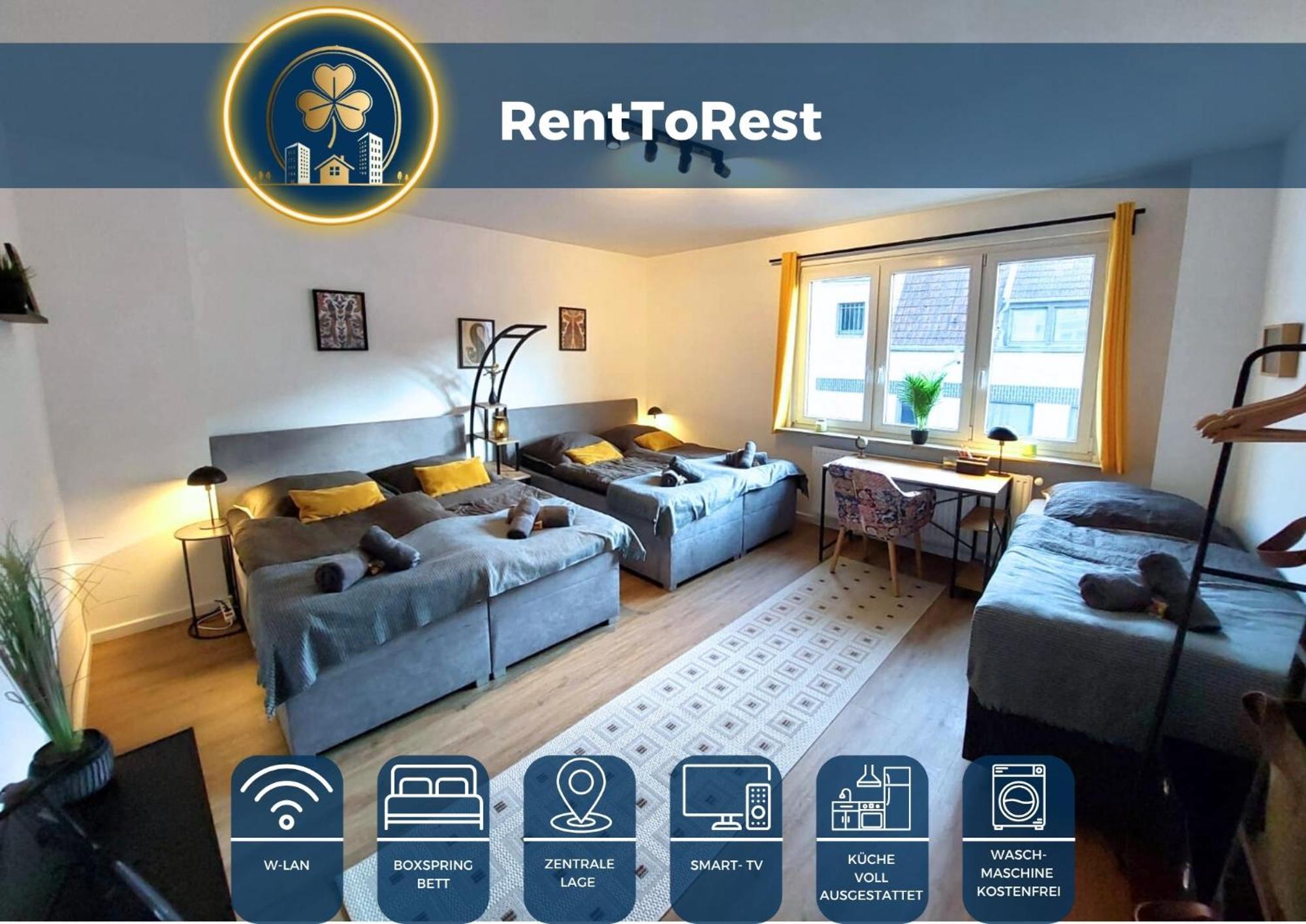 Appartement Rtr Essen - Fuer Bis Zu 8 Personen - Voll Ausgestattet - Zentral Limbecker Platz - Messe - Uniklinikum - Smart Tv - Modern Extérieur photo
